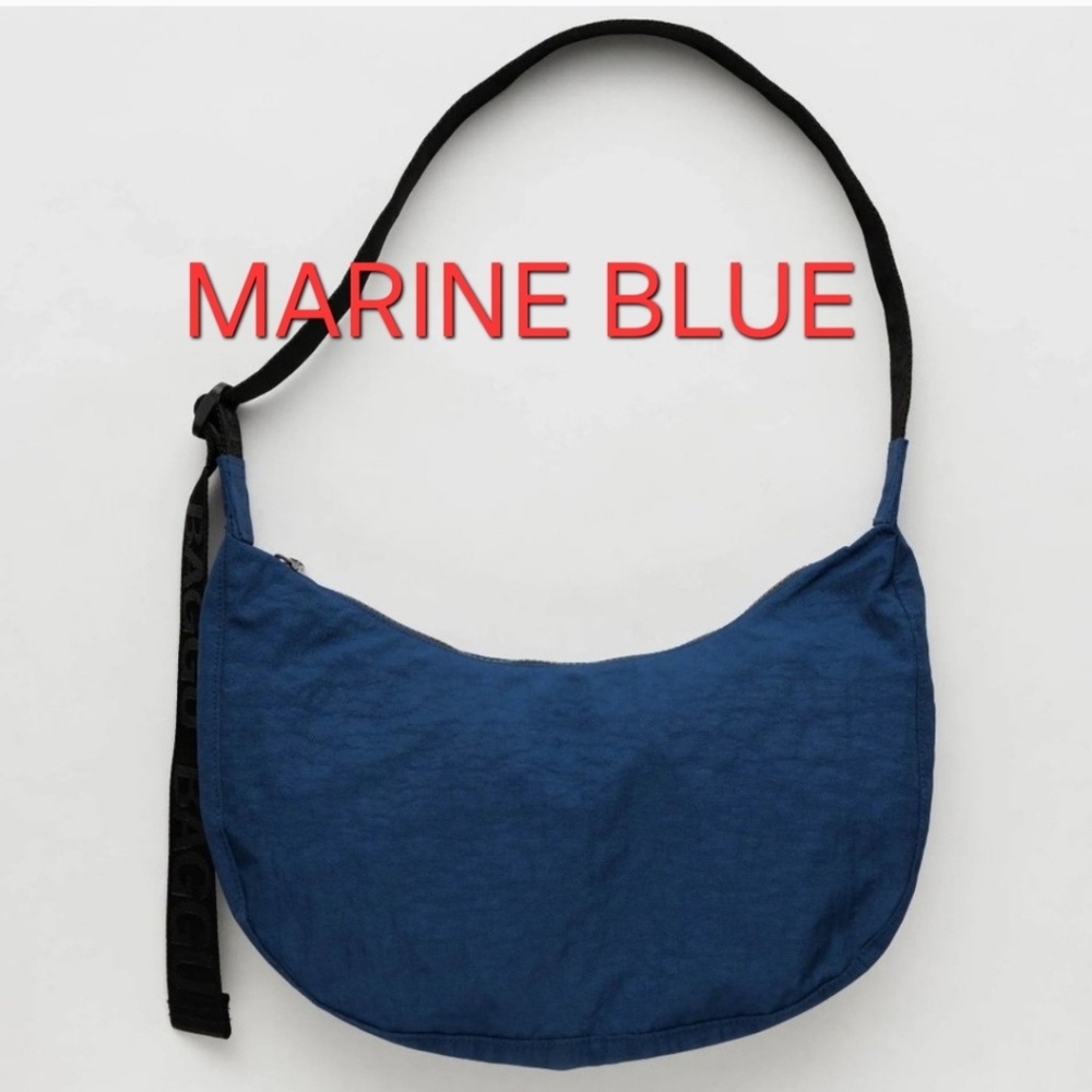 NWT BAGGU MARINE BLUE CRESCENT BAG